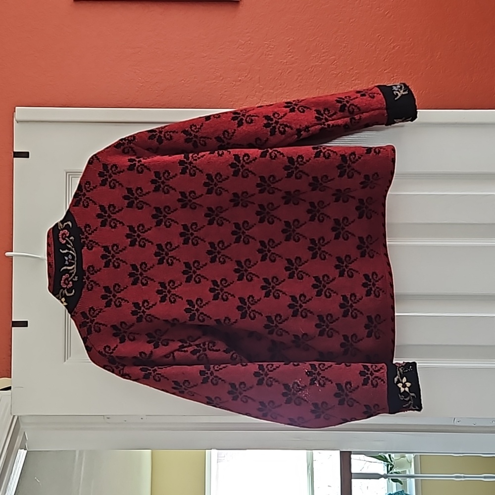 Icelandic Design 100% Wool Lined Zip Front Cardig… - image 2